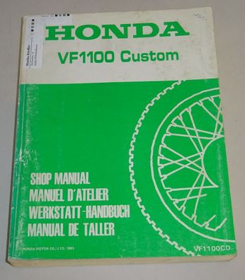 Werkstatthandbuch / Workshop Manual Honda VF 1100 Custom Stand 1983