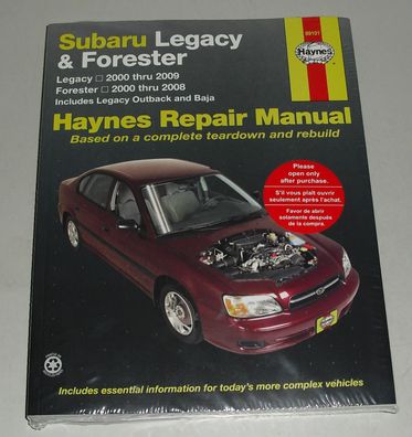 Reparaturanleitung Subaru Legacy + Forester + Legacy Outback, 2000 - 2009