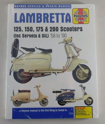 Reparaturanleitung Lambretta 125 150 175 200 Scooters Serveta + SIL, Bj. 58-00