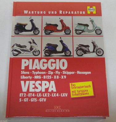 Reparaturanleitung Wartung und Reparatur Piaggio + Vespa Roller Bj. 1991 - 2009