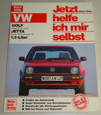 Reparaturanleitung VW Golf II / 2 + Jetta, 1,3 liter Benziner 55 PS, 1983-1992