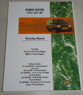 Werkstatthandbuch Reparaturanleitung Range Rover P38a Benzin + Diesel, 1995-2001