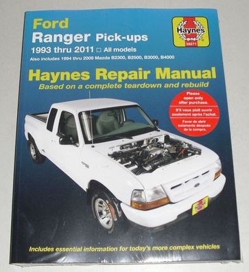 Reparaturanleitung Ford Ranger / Madza B-Serie Pick Up, Baujahre 1993 - 2011