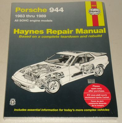 Reparaturanleitung Porsche 944 + 944 Turbo, Baujahre 1983 - 1989
