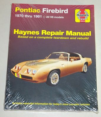 Reparaturanleitung Pontiac Firebird V8 / Trans Am, Baujahre 1970 - 1981