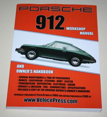 Reparaturanleitung Werkstatthandbuch Porsche 912, Baujahre 1965 - 1969