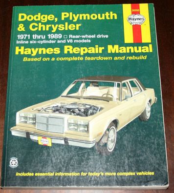 Reparaturanleitung / Repair Manual Dodge Challenger, Chrysler Le Baron, Plymouth
