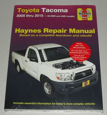 Reparaturanleitung Toyota Tacoma / Hilux / X-Runner, Baujahre 2005 - 2015