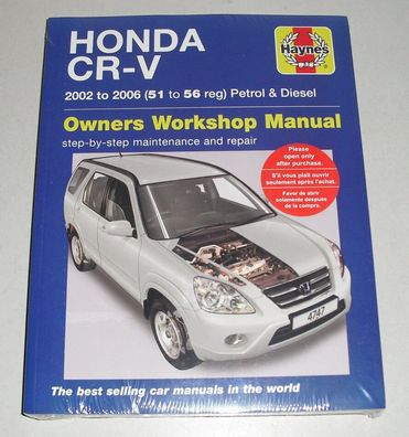 Reparaturanleitung Honda CRV / CR-V (Typ RD), Baujahre 2002 - 2006