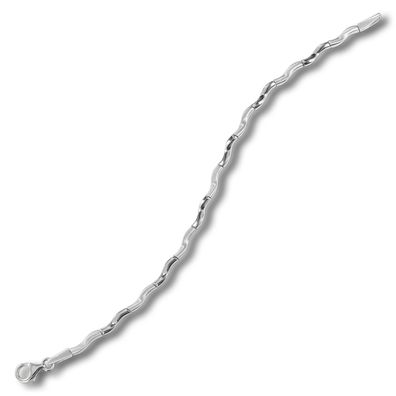 Balia Armband für Damen mattiert - poliert 925er Sterling Silber 19cm BAA0013SM