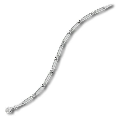 Balia Armband für Damen mattiert - poliert 925er Sterling Silber 19cm BAA0017SM