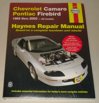 Reparaturanleitung Chevrolet Camaro + Pontiac Firebird, Baujahre 1993 - 2002