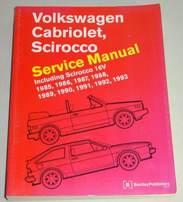 Werkstatthandbuch VW Golf I Cabrio + Scirocco II Typ 53b Baujahre 1985 - 1993