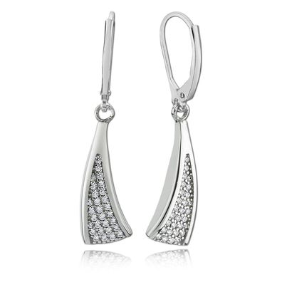 Balia Damen Ohrringe poliert aus 925 Sterling Silber mit Zirkonia BAO0017SW