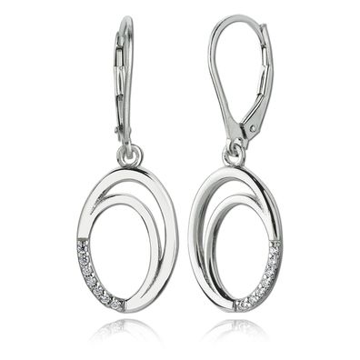 Balia Damen Ohrringe poliert aus 925er Sterling Silber mit Zirkonia BAO0026SW