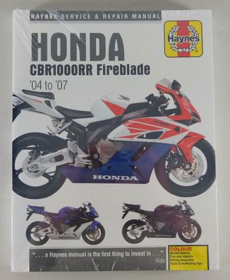 Reparaturanleitung Honda CBR 1000 RR Fireblade, Baujahr 2004 - 2007