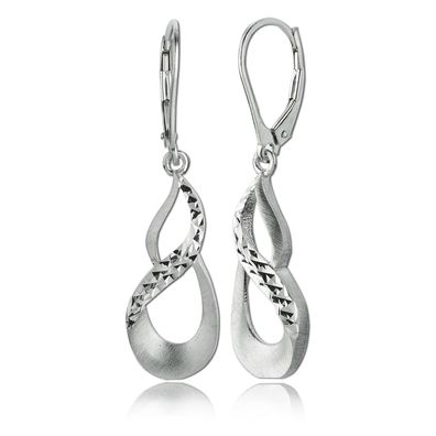 Balia Damen Ohrringe matt und geschliffen aus 925er Sterling Silber BAO0041SO