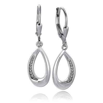 Balia Damen Ohrringe poliert aus 925er Silber mit Zirkonia BAO0049SW