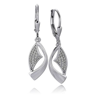 Balia Damen Ohrringe poliert aus 925er Silber mit Zirkonia BAO0055SW