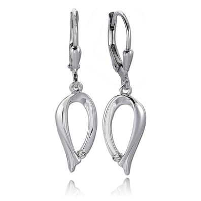 Balia Damen Ohrringe poliert aus 925er Silber mit Zirkonia BAO0060SW