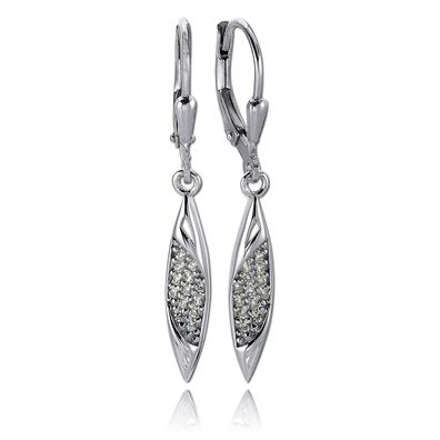Balia Damen Ohrringe poliert aus 925er Silber mit Zirkonia BAO0063SW