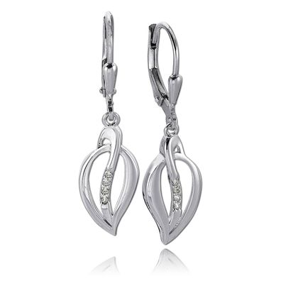 Balia Damen Ohrringe poliert aus 925er Silber mit Zirkonia BAO0066SW