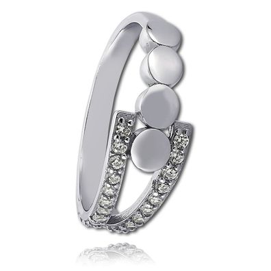 Balia Ring für Damen mit weißen Zirkonia GR.54 aus 925er Silber BAR002W54