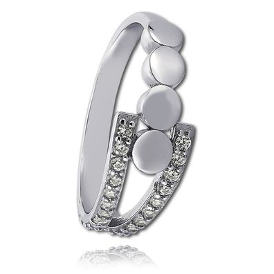 Balia Ring für Damen mit weißen Zirkonia GR.58 aus 925er Silber BAR002W58