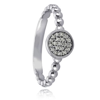 Balia Ring für Damen mit weißen Zirkonia GR.54 aus 925er Silber BAR003W54