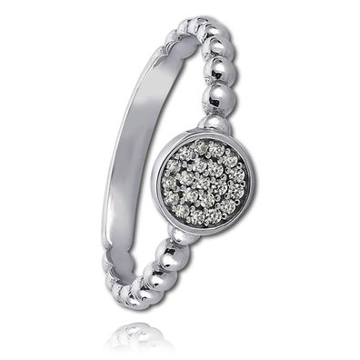 Balia Ring für Damen mit weißen Zirkonia GR.56 aus 925er Silber BAR003W56