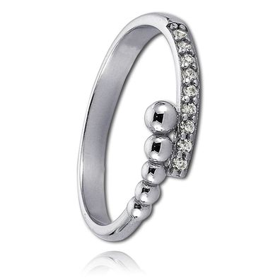 Balia Ring für Damen mit weißen Zirkonia GR.56 aus 925er Silber BAR004W56