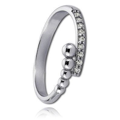 Balia Ring für Damen mit weißen Zirkonia GR.60 aus 925er Silber BAR004W60