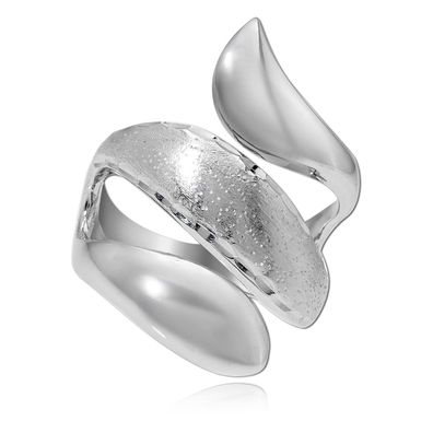 Balia Ring für Damen mit diamantierter Oberfläche GR.52 aus 925er BAR009P52