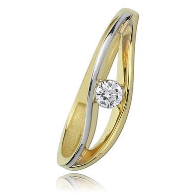 Balia Ring für Damen Gr.56 aus 333er Gold mit Zirkoniastein BGR003G56