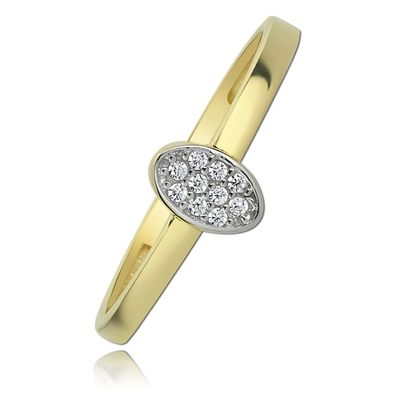 Balia Ring für Damen Gr.58 aus 333er Gold mit Zirkoniastein BGR004G58