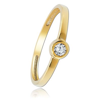 Balia Ring für Damen gefertigt aus 333 Gelbgold mit Zirkonia BGR006G56