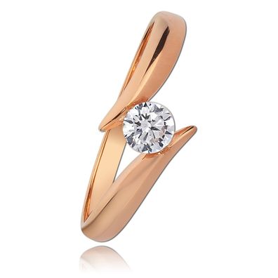 Balia Ring für Damen Gr.60 aus 333er Rosegold mit Zirkoniastein BGR007R60