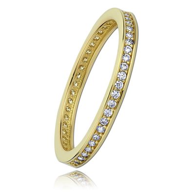 Balia Ring für Damen Gr.58 aus 333er Gold mit Zirkoniastein BGR012G58