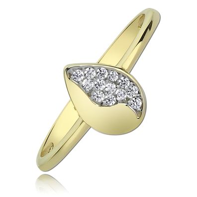 Balia Ring für Damen Gr.56 aus 333er Gold mit Zirkoniastein BGR014G56