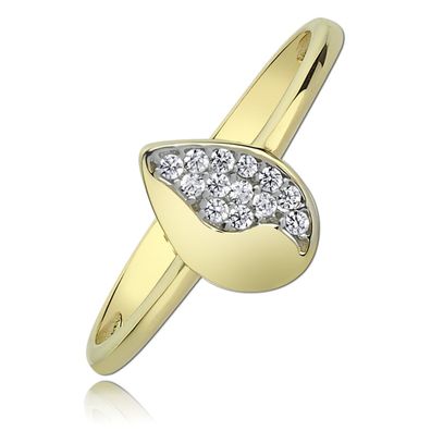 Balia Ring für Damen Gr.60 aus 333er Gold mit Zirkoniastein BGR014G60
