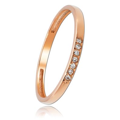 Balia Ring Blatt für Damen gefertigt aus 333 Rosegold mit Zirkonia BGR017R54