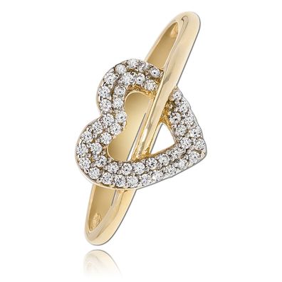 Balia Ring für Damen gefertigt aus 333 Gelbgold Herz mit Zirkonia BGR019G54