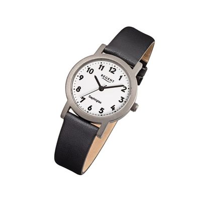 Regent Titan Damen Uhr F-663 Quarzuhr Armband schwarz URF663