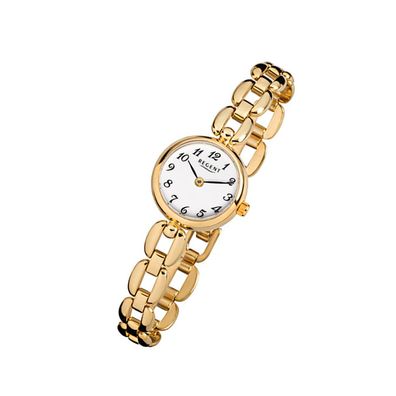 Regent Stahl Damen Uhr F-801 Quarzuhr Armband gold URF801