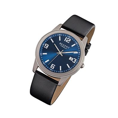 Regent Titan Herren Uhr F-844 Quarzuhr Armband schwarz URF844