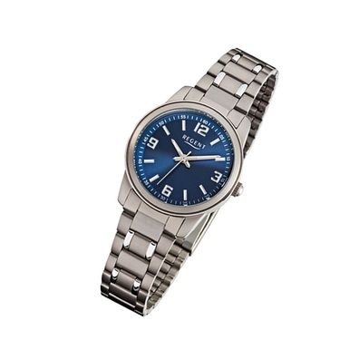Regent Titan Damen Uhr F-857 Quarzuhr Armband silber grau URF857