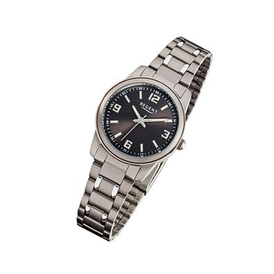 Regent Titan Damen Uhr F-858 Quarzuhr Armband silber grau URF858