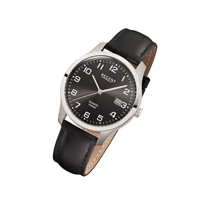 Regent Titan Herren Uhr F-932 Quarzuhr Armband schwarz URF932