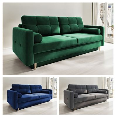 Schlafsofa NIKA - Sofa mit Bettkasten Couch mit Schlaffunktion Bettsofa