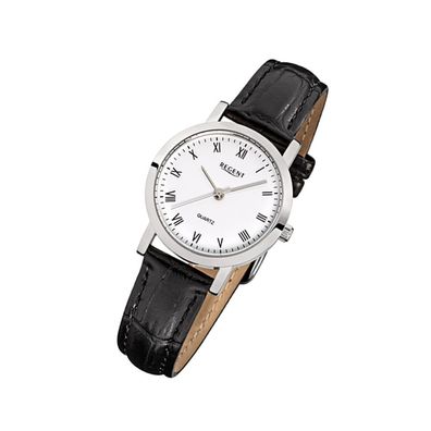 Regent Leder Damen Uhr F-935 Quarzuhr Armband schwarz URF935